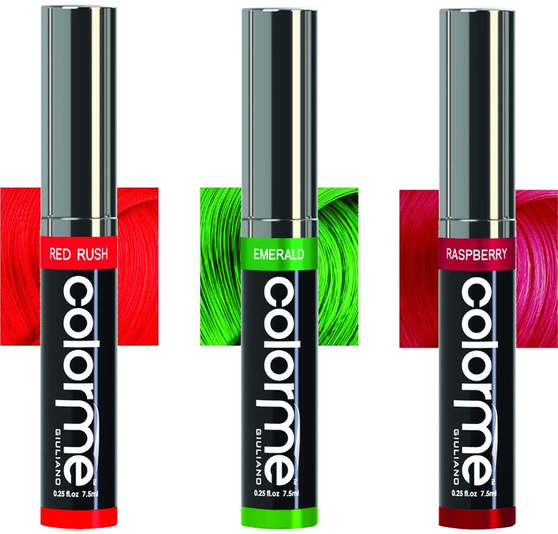 Colorme Temporary Hair Color For Kids Hair Chalk alternative 3PK Red Emerald Raspberry